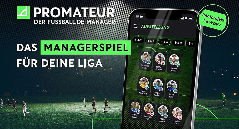 Pilotprojekt im WDFV: PROMATEUR – Das erste Managerspiel für den Amateurfußball