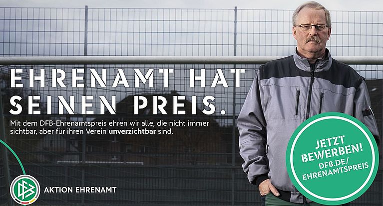 DFB-Ehrenamtspreis 2026: Bewerbungsphase gestartet