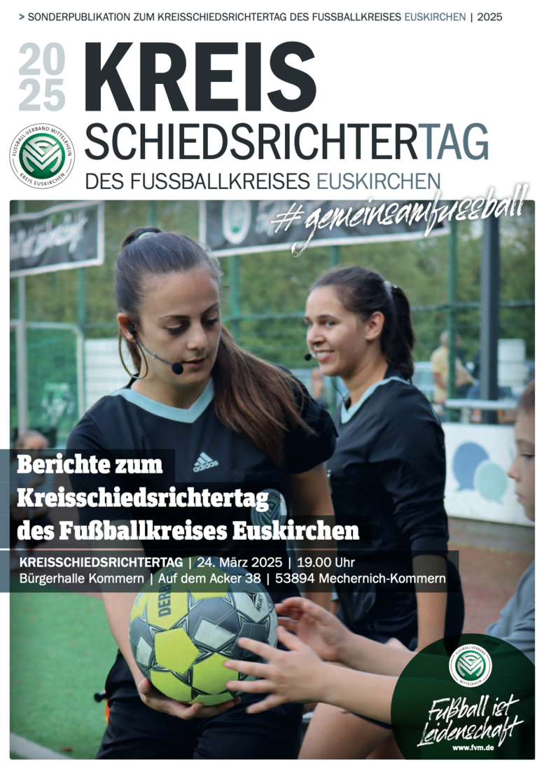 Heute: Kreisschiedsrichtertag ab 19 Uhr in Kommern