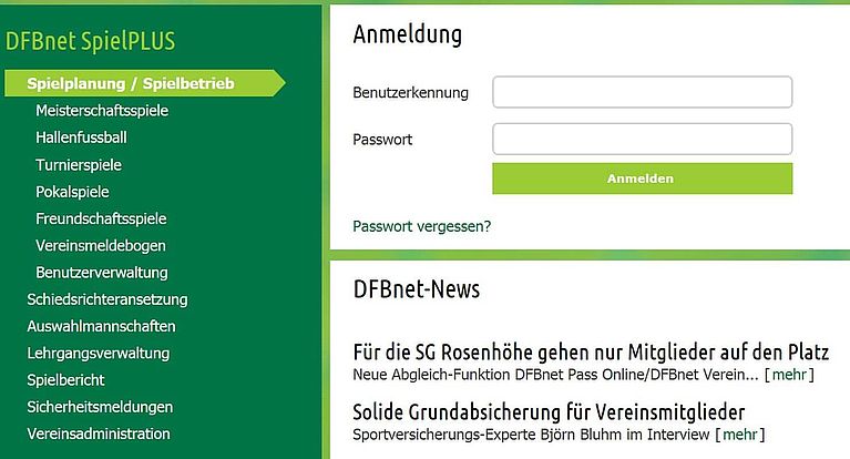 Service: Abwicklung des Spielbetriebs