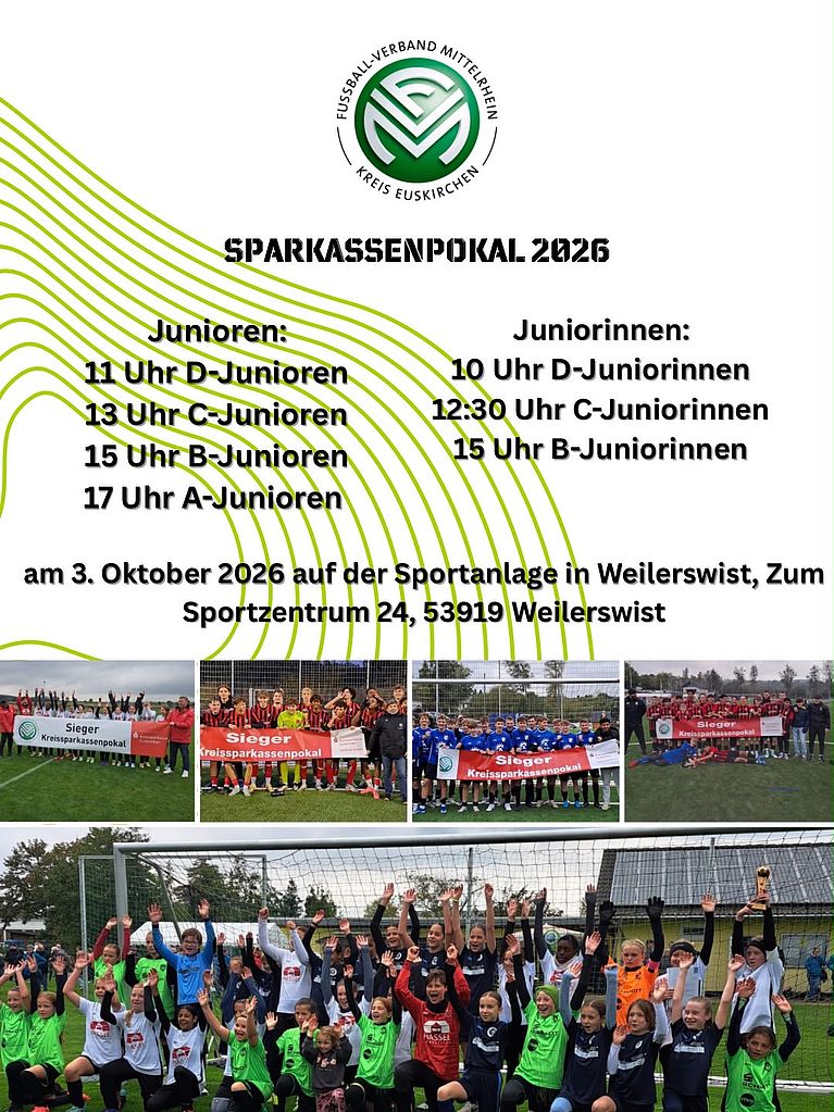 Sparkassenpokal 2026 Erleben Sie alle Pokalspiele am 3. Oktober 2025 in Weilerswist