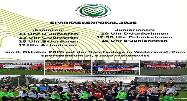 Sparkassenpokal 2026 Erleben Sie alle Pokalspiele am 3. Oktober 2025 in Weilerswist