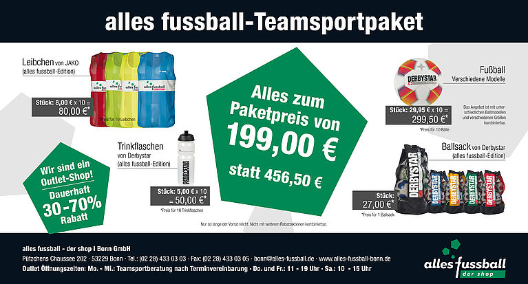 alles fussball hat jetzt Teamsportpakete im Angebot